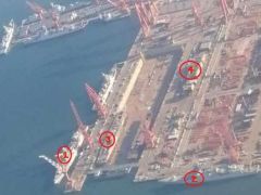 大連造船廠干船塢又有新變化 首批8艘055艦同時開建！